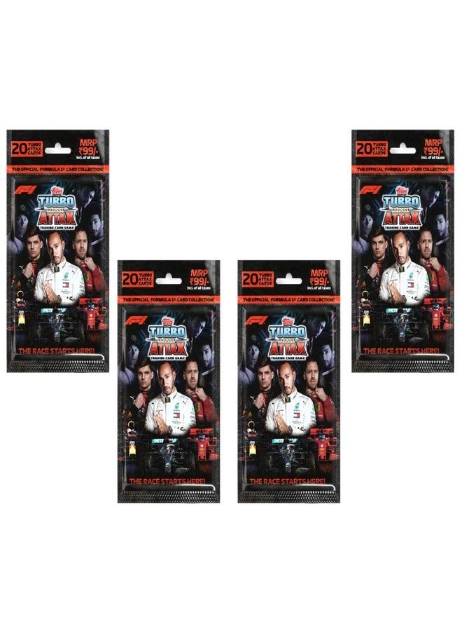 Topps F1 Turbo Attax TCG | Multipack of 4| F1 Cards | F1 Turbo Cards | Turbo Attax | Turbo Attax Cards | F1 Turbo Attax - Image 1